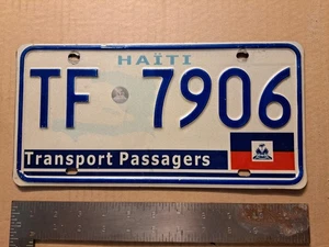 Targa, Caraibi, Haiti, Trasporto Passeggeri (Autobus), Bandiera Haitiana, H 7748 - Foto 1 di 3