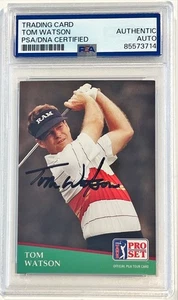 1991 Pro Set PGA Champion Gold Tom Watson Signed Auto Card #41 PSA DNA Slabbed - Picture 1 of 1