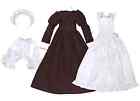 Doll Accessories Pn Classical Maid Dress Set Brown