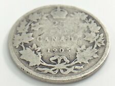 1905 Canada Twenty Five 25 Cent Quarter Canadian Circulated Edward VII Coin J746
