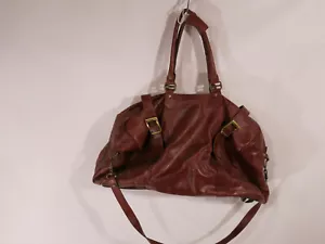 Pratesi Firenze Burgundy Brown Calf Leather Duffel Travel Bag Handmade in Italy - Picture 1 of 12