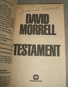 Testament by David Morrell Signed by Morrell, 1st Warner paperback Edition - Picture 1 of 3