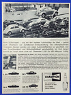 4. Champion Zündkerze / VW Käfer Werbeanzeige Werbung Reklame 1963