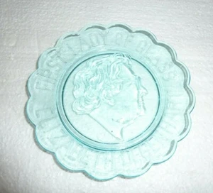 Vtg Elizabeth Degenhart First Lady Of Glass Sapphire Blue Portrait Plate S-51 - Picture 1 of 3