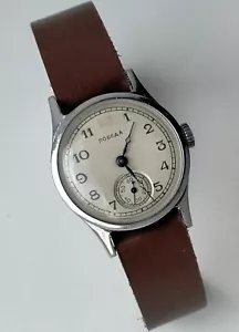 Reloj Pobeda 2602 Rojo 12 Modelo CHN-26K Vintage Original Soviético Temprano 1MCHZ 1952 - Imagen 1 de 11