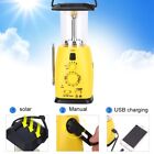 Hand Crank Solar Power LED Camping Emergency Flashlight Torch Phone Charger New