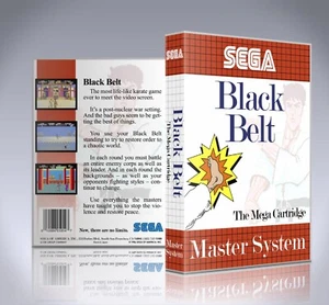 Sega Master System Case - NO GAME - Black Belt - Picture 1 of 3