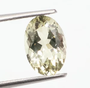 9.8x6.7 mm Natural Yellow Beryl Oval Shape Gemstone 1.85 Cts Yellow Beryl Gem - Imagen 1 de 12