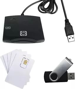 Smart Chip EMV SIM lector de tarjetas de identificación electrónica escritor programador con 5 piezas programable en blanco - Imagen 1 de 6