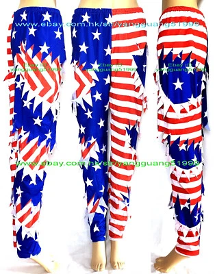 Men Women Double layer Spandex Pants Costumes Unisex Wrestling Trousers F879 - Image 1 of 2