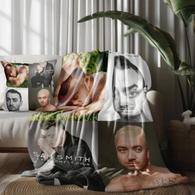 Throw Blanket and Pillowcase Set of 2，Sam Smith Thin Bed Couch Decor Gifts - Image 1 of 4