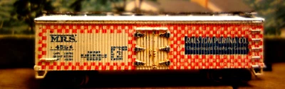 N Scale Railston Purina Box car Minitrix 4554 - Image 1 of 4