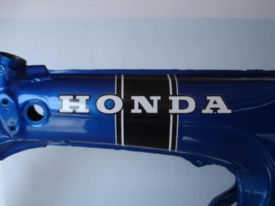 Honda CT70 KO 2pc. Black Stripe Main Frame Decal Set 69-71 MFG 2nds - Image 1 of 4
