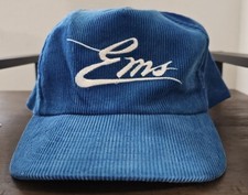 Vintage 90s Eugene Emeralds Ems Blue Corduroy SnapBack Baseball Hat Budweiser