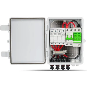 Solar PV Combiner Box With Lightning Protection 15A 4 strings For Solar Panel - Picture 1 of 8