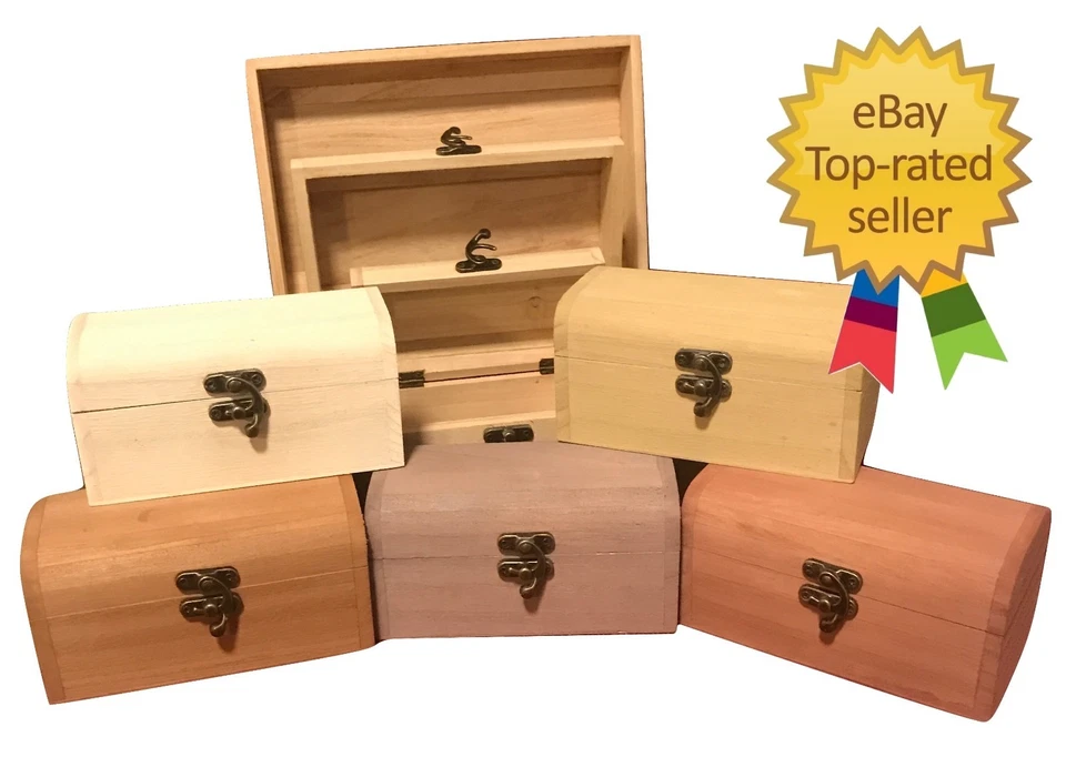 Large Personalised Wooden Gift Box Engraved Small Painted Keepsake Wood Boxes - Image 1 of 4
