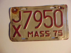 1975 MASSE kleines KENNZEICHEN AUTO PKW FAHRZEUGSCHILD - Bild 1 von 1