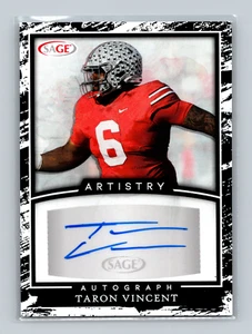 2022 SAGE Artistry Auto Taron Vincent #A-TV RC - Picture 1 of 2