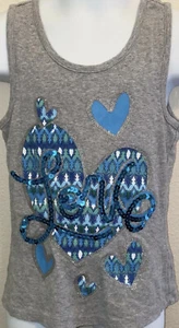 Justice Shirt Size 6 Gray & Blue - Picture 1 of 2