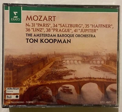 MOZART - SYMPHONIES NO. 31,34,35,36,38,41 - 2CD SET NEW SEALED TON KOOPMAN ERATO - Image 1 of 3