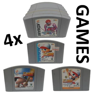 4x Nintendo 64 Konami / Jikkyou Baseball & Ski Videospiele (nur Kassetten) - Bild 1 von 5