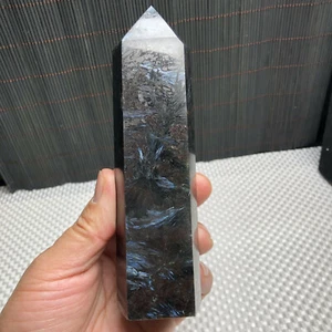 6.1" Natural astrophyllite Point Fireworks stone Healing Crystal Tower Point  - Picture 1 of 8