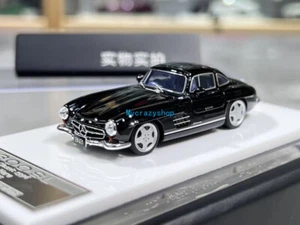 CR MY64 1:64 Black 1996 AMG 300SL Classic Sports Model Diecast Resin Car New - Picture 1 of 9