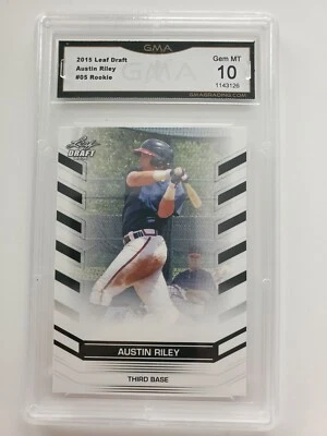 2015 Leaf Draft Rookies Austin Riley #5. GMA Graded 10 Gem #1143126.  - Image 1 of 3