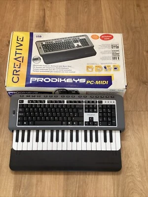 Creative Labs Prodikeys PC-MIDI CF0040 combo Music & UK QWERTY Keyboard USB ✅ - Image 1 of 4