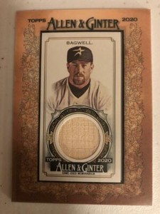 2020 Allen and Ginter Framed Mini Relics #MFR-JBA Jeff Bagwell NM-MT GU Astros