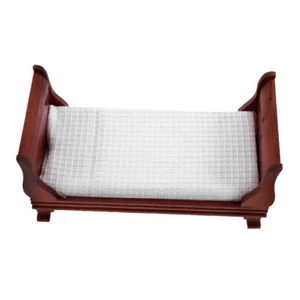 Wood Bed Model Mini House Furniture Adornment Doll House Bedroom Bed Furniture - Picture 1 of 12