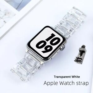 For Apple Watch Transparent Resin Band Strap SE1 2 3 4 5 6 7 38 40 41 42 44 45mm