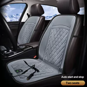 12/24V Heated Car Seat Cover Cushion Universal Heater Warmer Cold Winter Pad - Picture 1 of 20