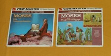 MOSES AND THE TEN COMMANDMENTS, PLAGUES OF EGYPT VIEW-MASTER REELS packet lot x2