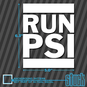 RUN PSI - Vinyl Decal Sticker DMC Boost turbo supercharged bar drag street - Picture 1 of 1