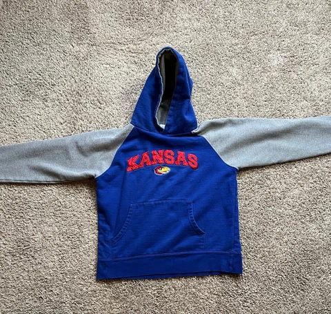 Kansas University KU Jayhawks Hoodie Youth Xl 18/20 Cover