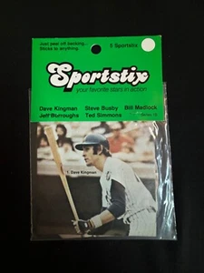 VINTAGE 1976 SPORTSTIX! SEALED PACKAGE OF 5! DAVE KINGMAN, TED SIMMONS... - Picture 1 of 2