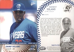 Danny Solano 2012 MultiAd Las Vegas 51s #31 Card Las Vegas 51s *AutographDen* - Picture 1 of 1