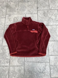 Patagonia Re-Tool Snap T Pullover Fleece Jacket Deep Red Women's Size Large - Picture 1 of 5