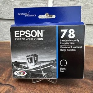 Inchiostro nero originale Epson 78 capacità standard T078120 scaduto 02/2024 sigillato - Foto 1 di 5