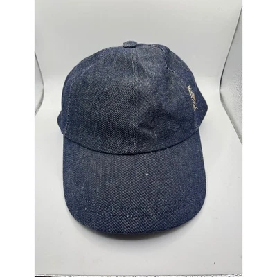 Burberry Denim Baseball Cap Nova Check Lining One Size Adjustable Snapback - Image 1 of 4