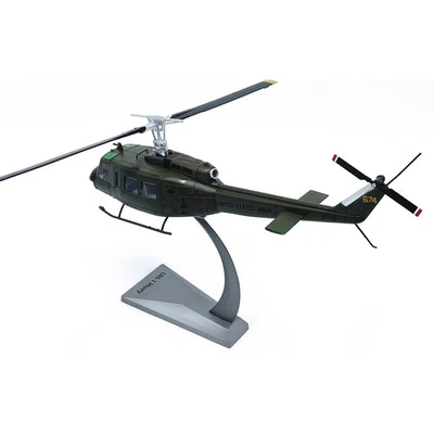Auténtico Helicóptero Huey del Ejército de Estados Unidos Modelo Diecast Escala 1:48 con Hojas Giratorias Foto 1 de 4