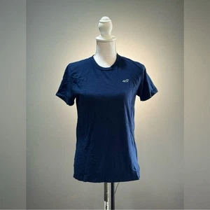 Camiseta para mujer azul marino con logotipo Hollister talla XS USADA EN EXCELENTE ESTADO - Imagen 1 de 4