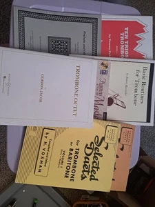 Trombone Sheet Music Collection #3 Solos. Duets, Trios, Quartet, Octet - Picture 1 of 8