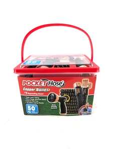 Pocket Hose Copper Bullet Expandable Garden Hose 50 FT with Thumb Spray Nozzle - Bild 1 von 4