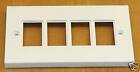 Cat5 double gang face plate 4 port for 39mm modules, plate only