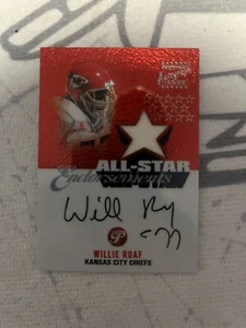 2003 Topps Pristine Willie Roaf Pro Bowl Jersey Auto Autograph On Card RARE HOF - Picture 1 of 4