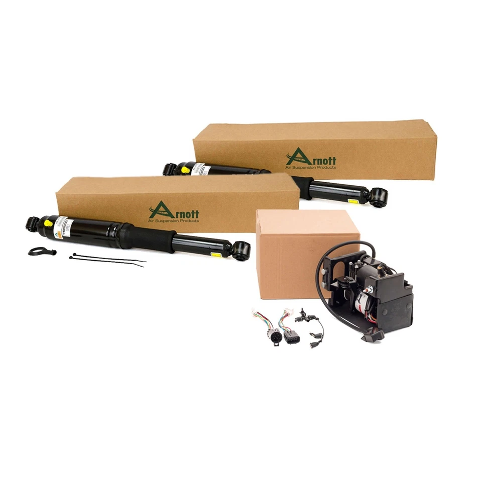 Kit de puntales de suspensión neumática trasera Arnott y compresor para Escalade Tahoe Yukon Foto 1 de 1