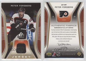 2006 SP Game Used Edition Authentic Fabrics Gold Jersey /100 Peter Forsberg HOF