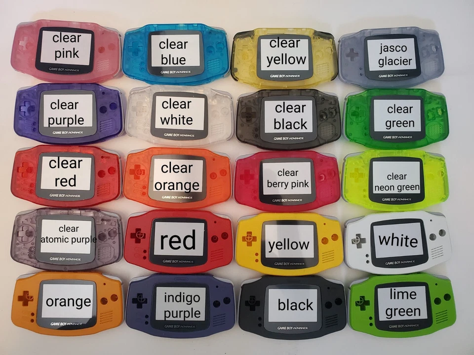 GBA Game Boy Advance  Replacement Housing Shell Clear Pick A Color! USA! indigo - Image 1 of 1